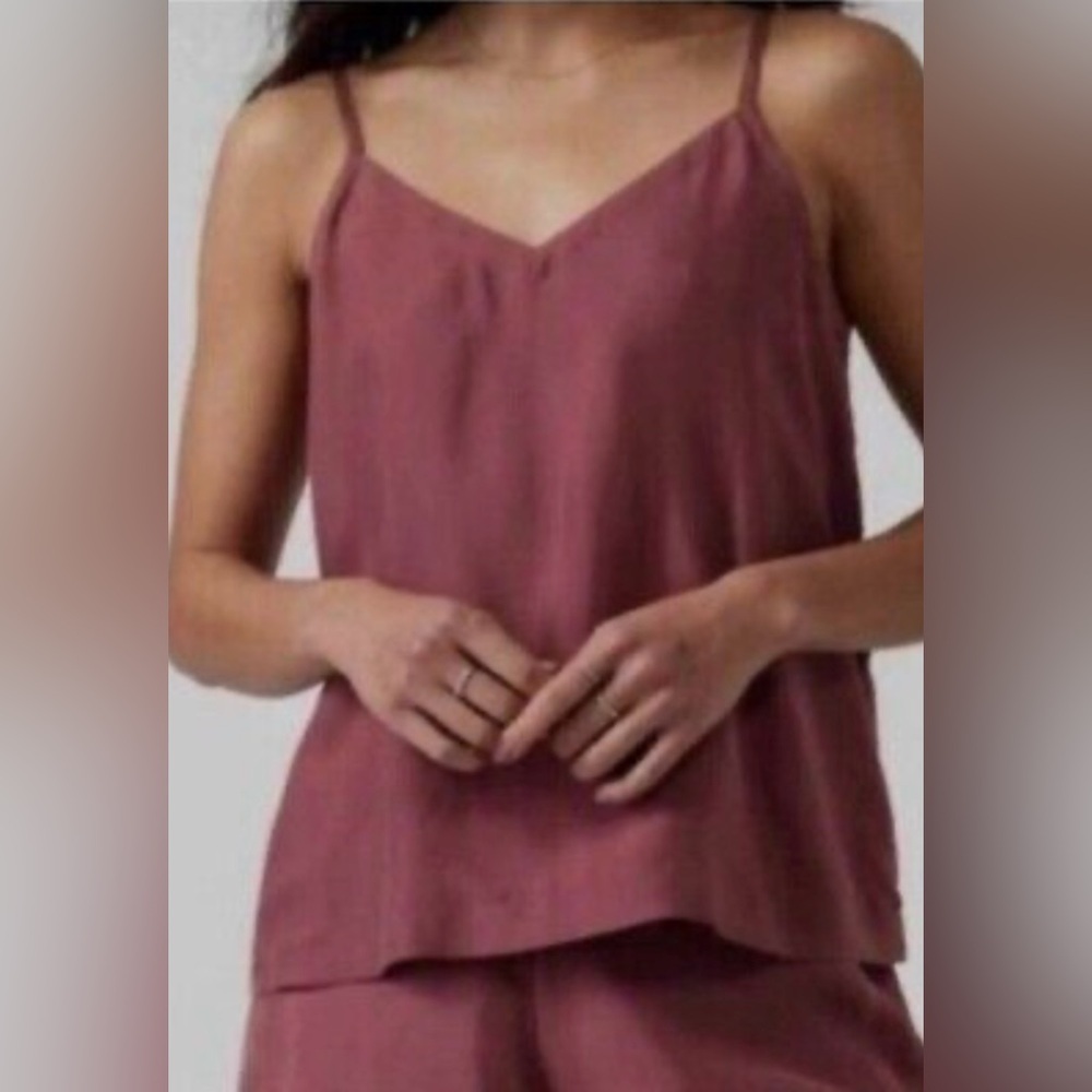 Athleta Women's Mauve Calm Cool Spaghetti V-Neck Tank